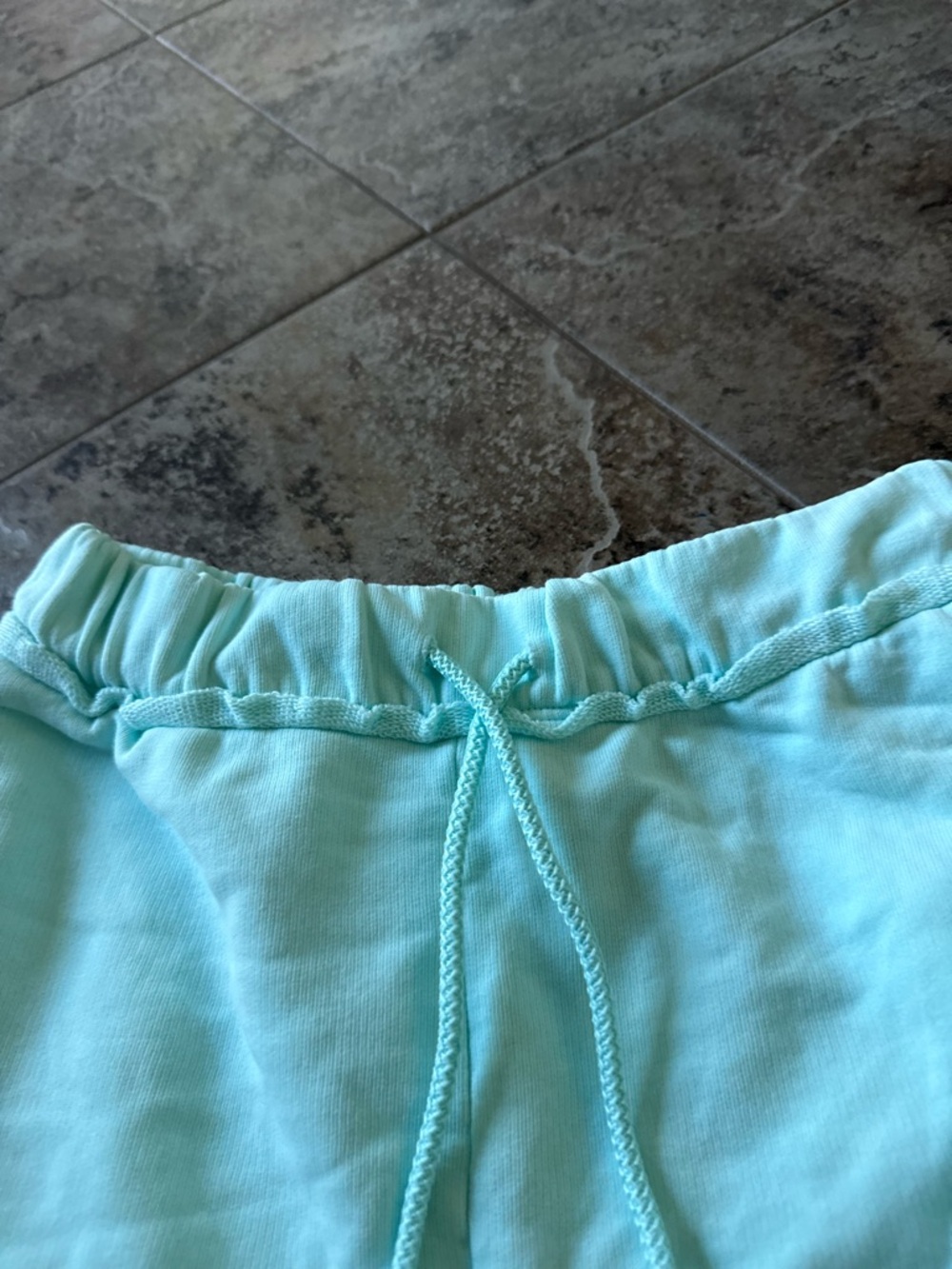 🥒Women’s Light Aqua Drawstring Shorts - Picture 3 of 9